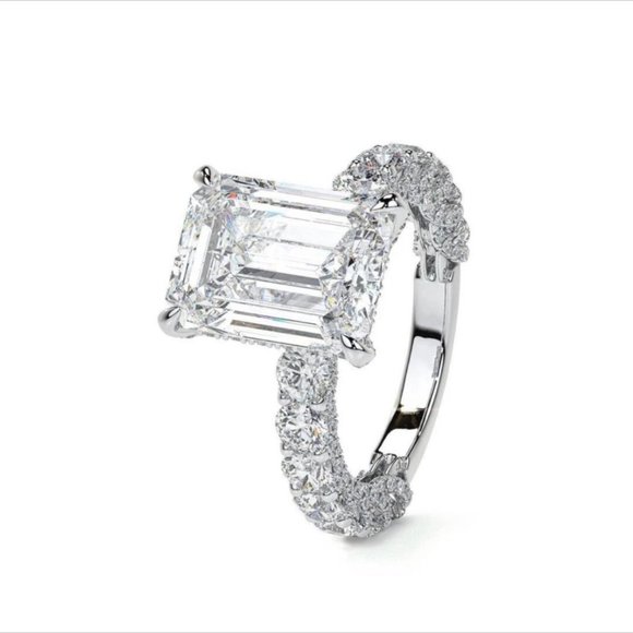 NEW DIAMOND S925 STERLING SILVER ENGAGEMENT RING, BEAUTIFUL RING, SHINY RING. - Picture 7 of 9